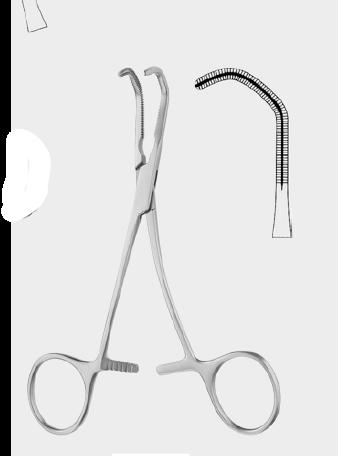 Атравматичний затискач КУЛІ (COOLEY), вигнутий, 14,0 см (cm)